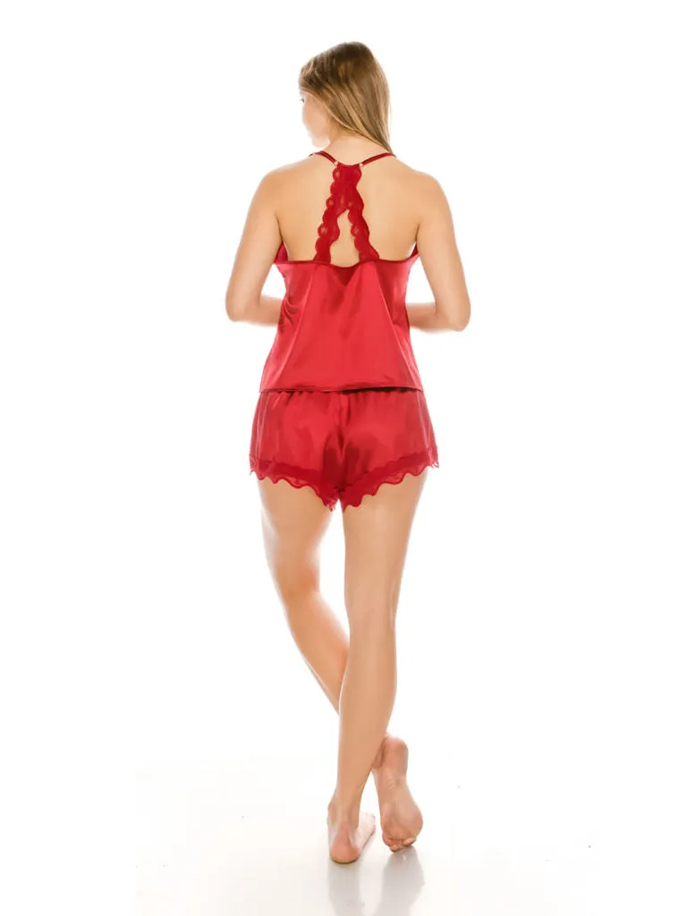 32255 6 Piece Soft, Comfortable Youmita Satin PJ Short Set