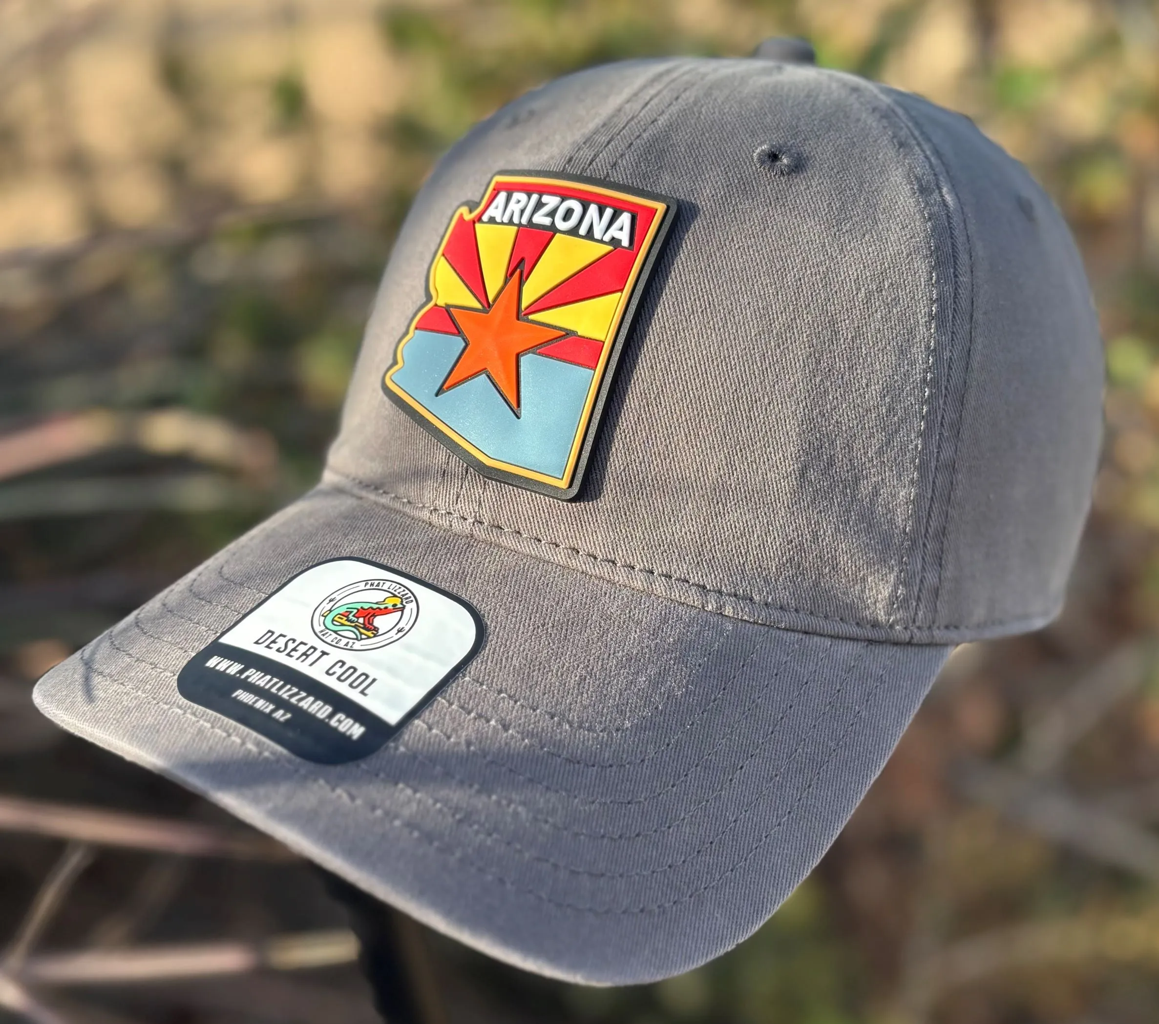 326 Peached Cotton Twill - Charcoal - Arizona Flag