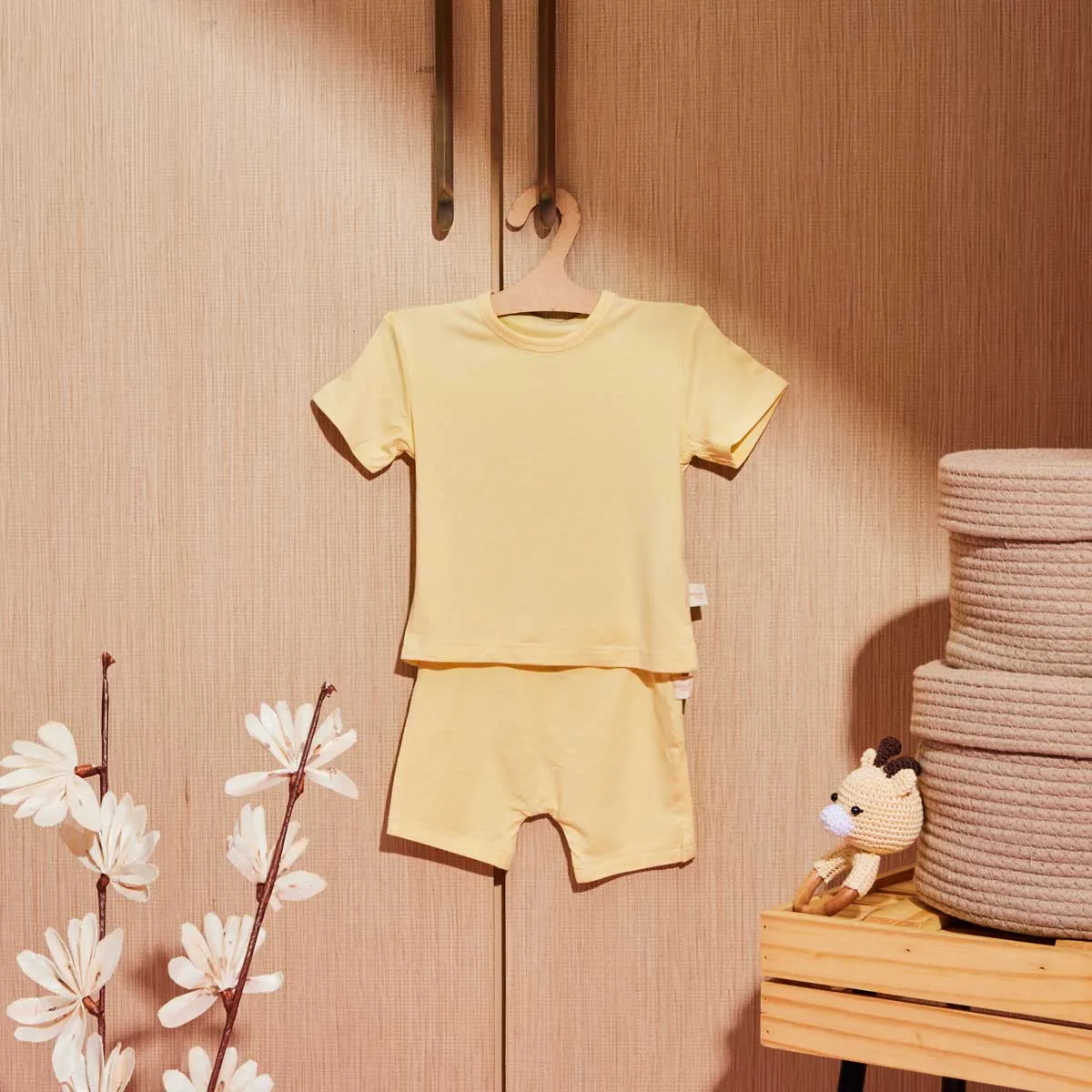 4 Pack Bamboo Shorts And Top Coord Sets