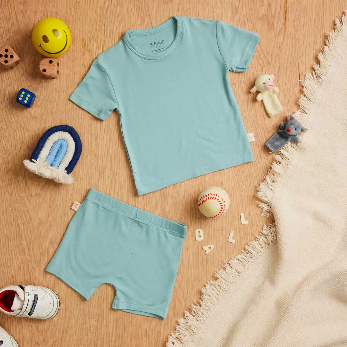 4 Pack Bamboo Shorts And Top Coord Sets