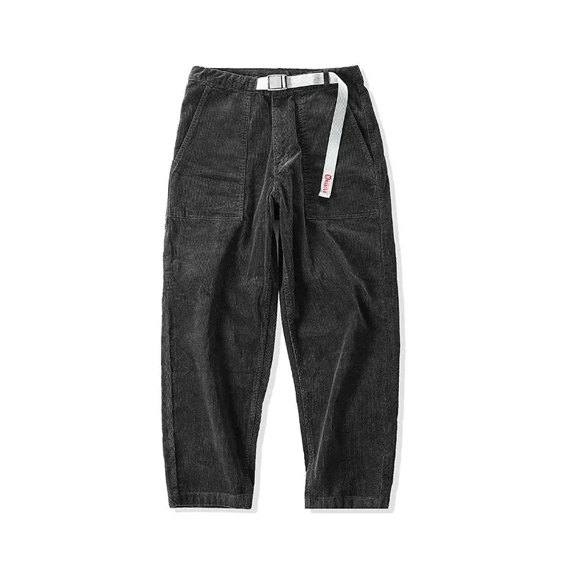 American Retro Corduroy Men's Pants: Advanced Drape Design for Autumn Casual Style