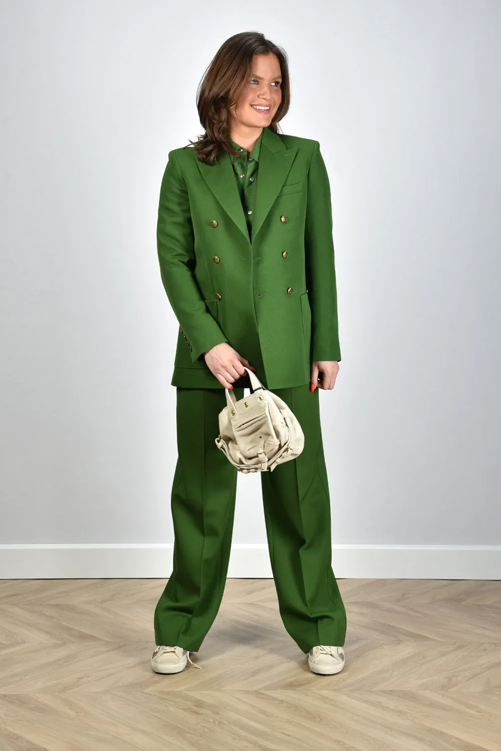 Ami Paris blazer Croisee FBV202.WV0004 evergreen