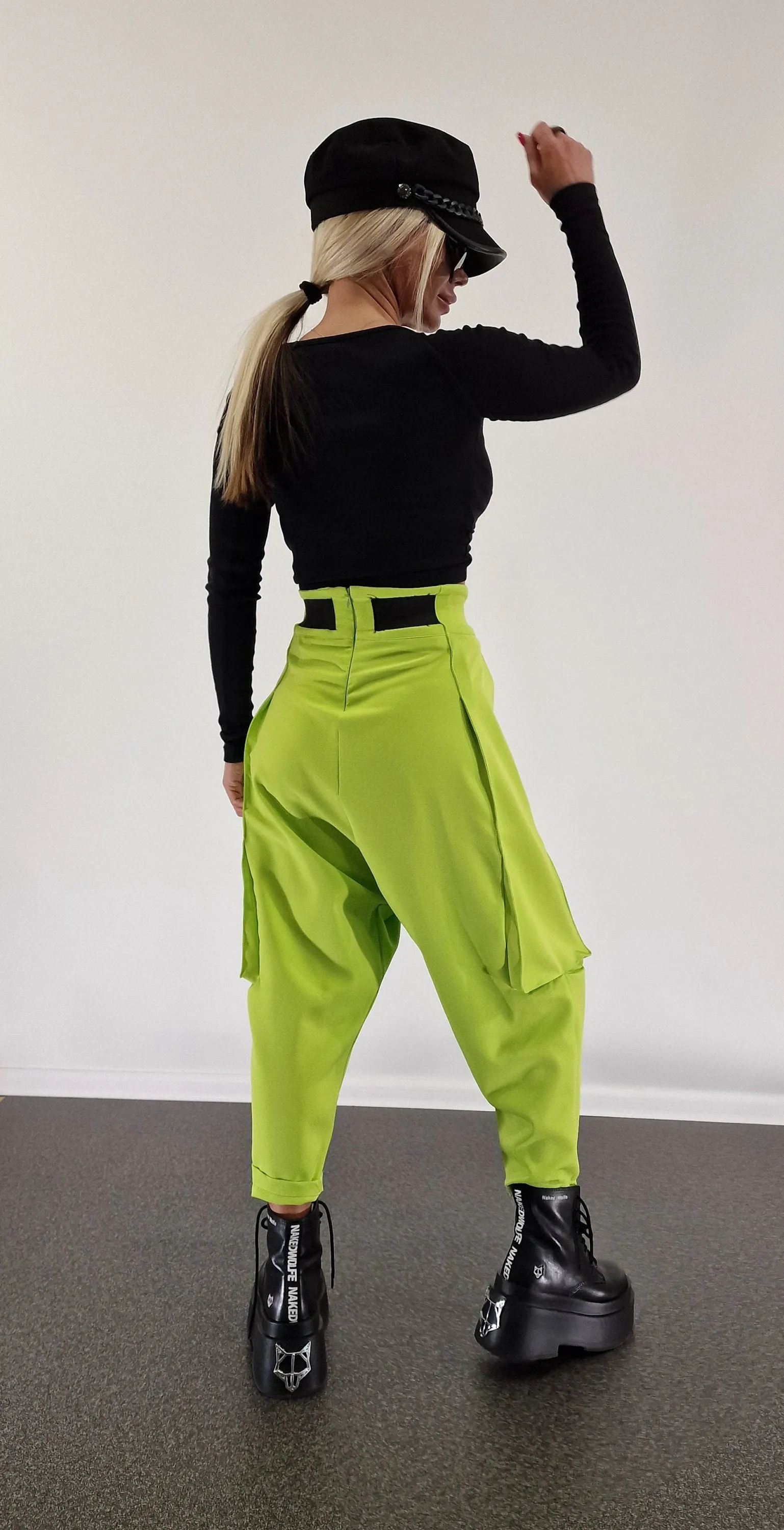 Baggy Pants, Harem Pants, Loose Drop Crotch Pants, Gipsy Pants, High Waist Trousers, Avant-garde Pants, Extravagant Harem Pants