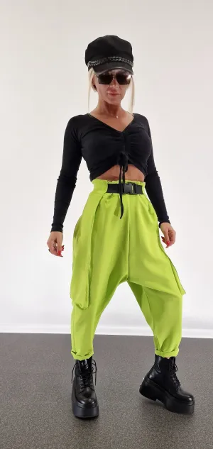 Baggy Pants, Harem Pants, Loose Drop Crotch Pants, Gipsy Pants, High Waist Trousers, Avant-garde Pants, Extravagant Harem Pants
