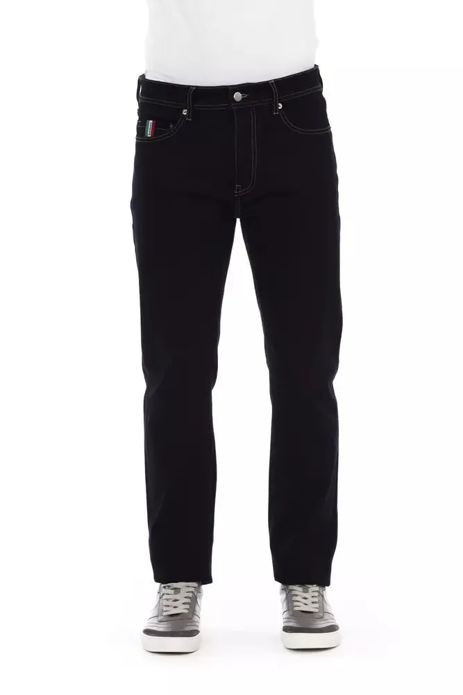 Baldinini Trend Blue Cotton Regular Men Jeans