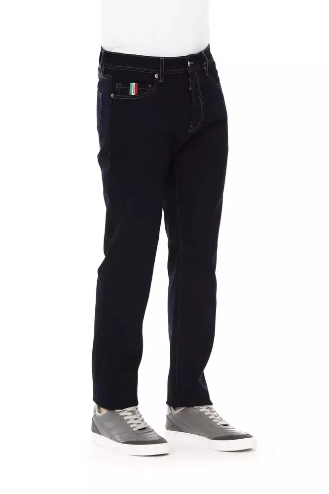 Baldinini Trend Blue Cotton Regular Men Jeans