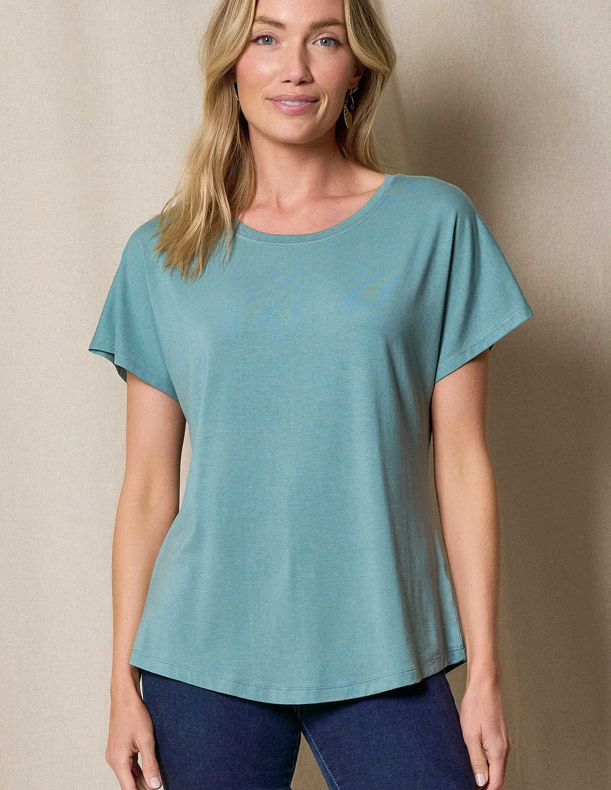 Bamboo / Organic Cotton Dolman Tee - Marmalade Small Only