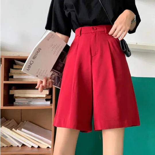 Basic Elegant Style Shorts Pants