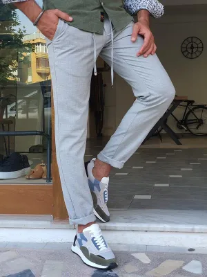 Bastoni Gray Slim Fit Linen Pants – Versatile Comfort for Every Occasion