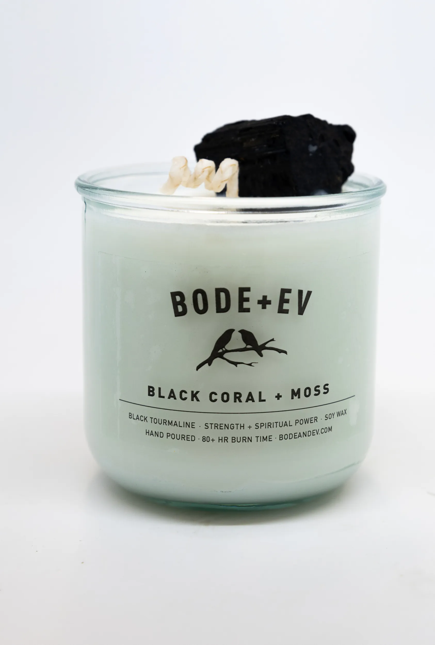 Black Coral   Moss: 10oz Soy Wax Candle with Black Tourmaline