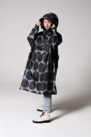 Black Polka Rain Poncho