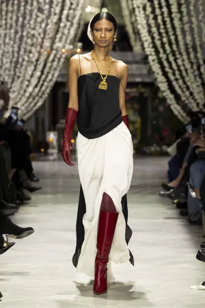 Black Satin Crepe Choli Top
