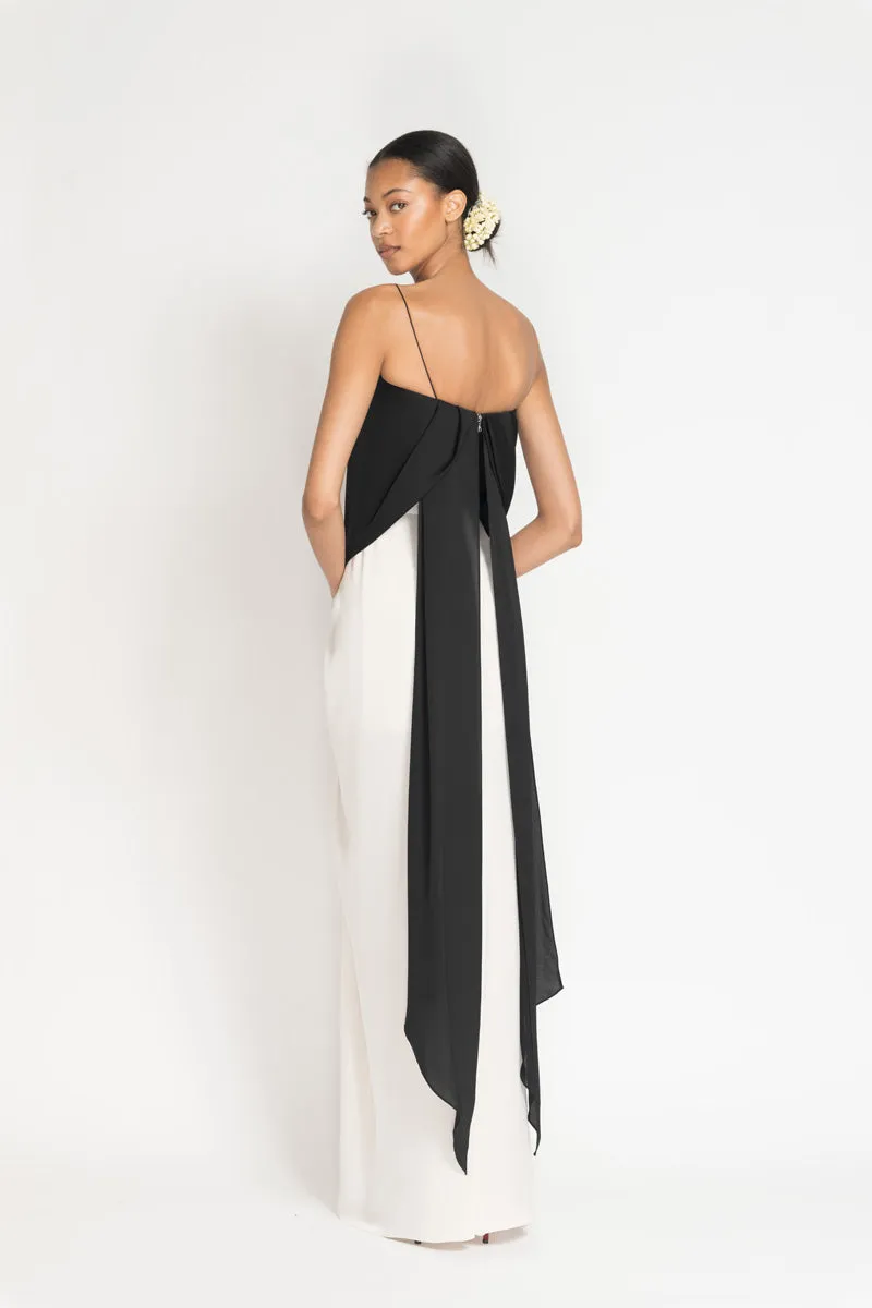 Black Satin Crepe Choli Top