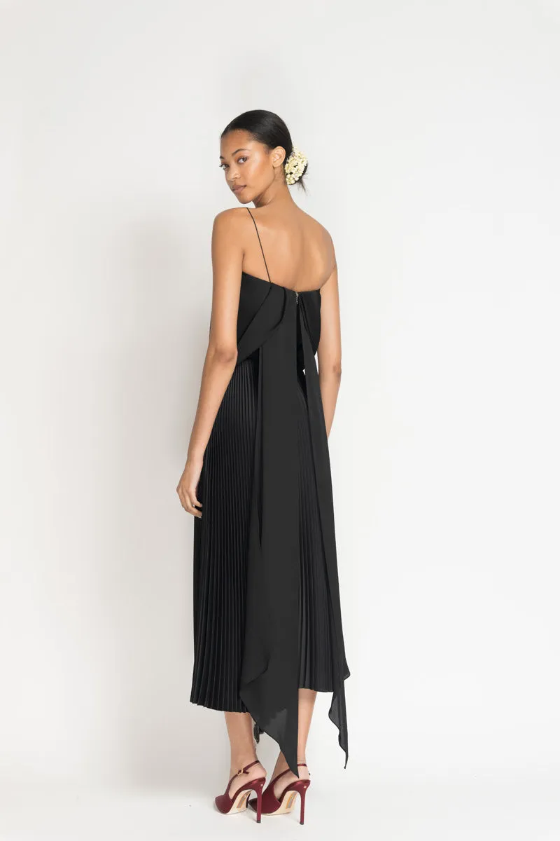 Black Satin Crepe Choli Top