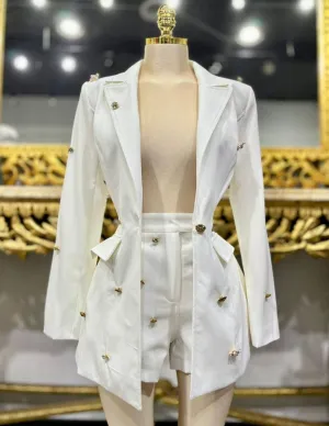 Blazer Blanco Apliqué