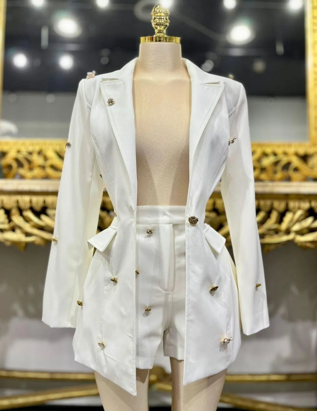 Blazer Blanco Apliqué