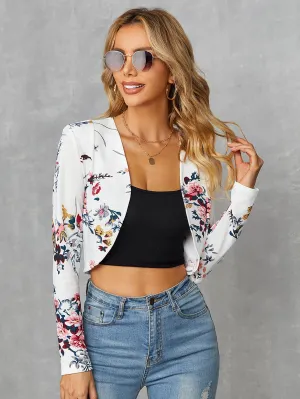 Blazer corto floral de Cherry Vibes para mujer en