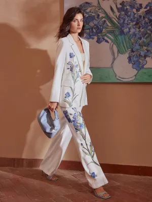 Blazer de Lino Floral para Mujer