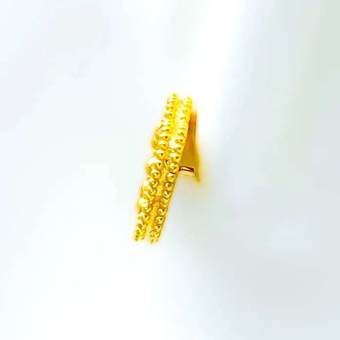 Bold Bright 21k Gold Large Clover Earrings