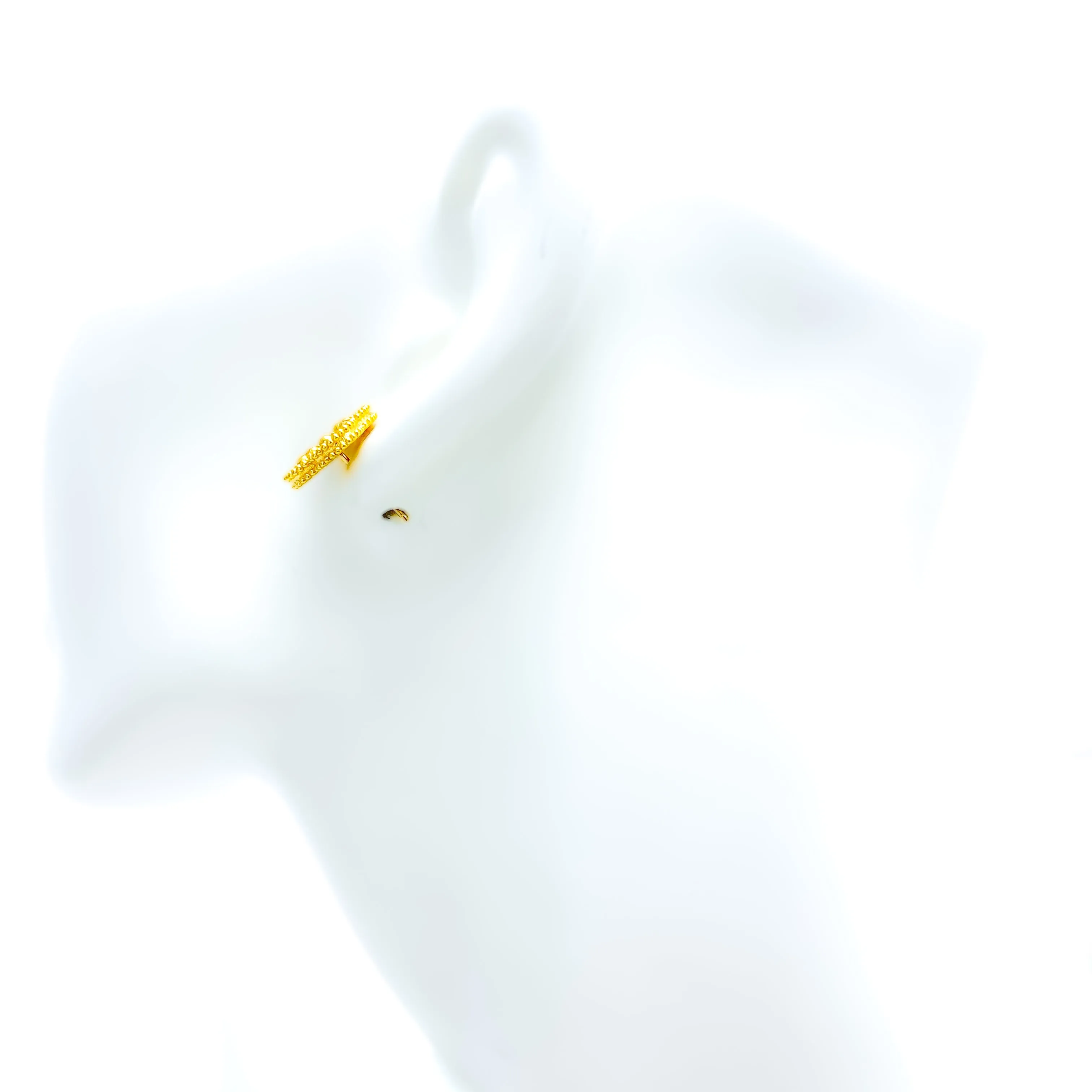 Bold Bright 21k Gold Large Clover Earrings