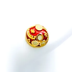Bright Meenakari 22k Gold Petite Earrings