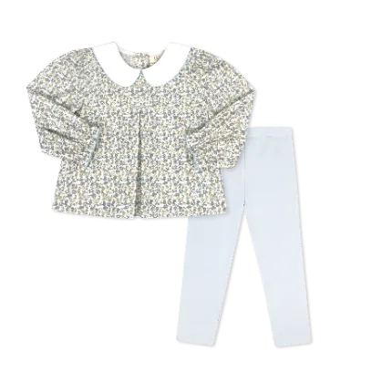 Caroline Legging Set Long Sleeve - Whispering Floral Blooms