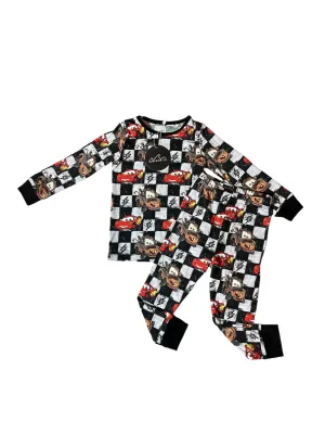 Checkered Cars Bamboo PJ