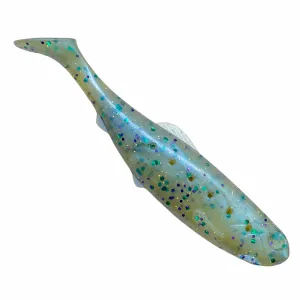Chief light blue paddle tail soft plastic new hollow compartment pack of 3