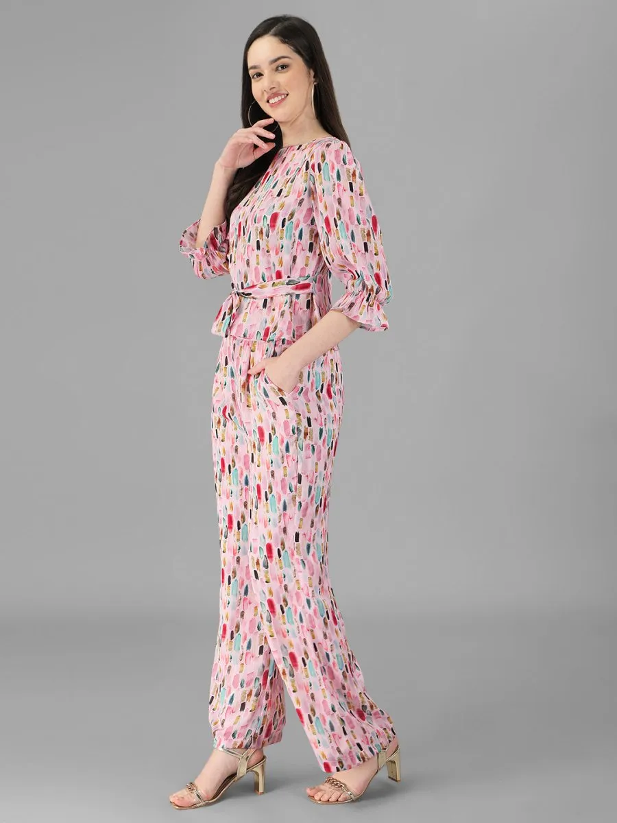 Co-Ords for Women Pink Colour.