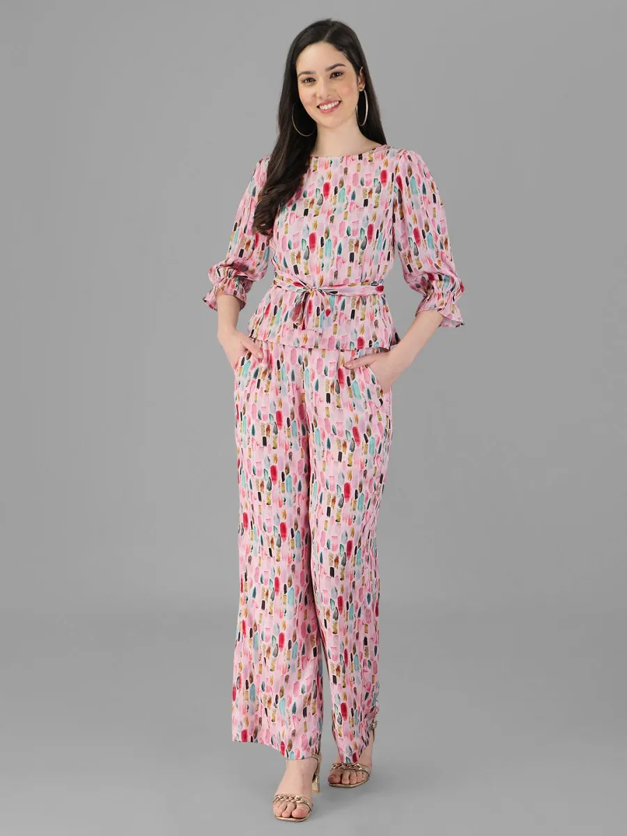 Co-Ords for Women Pink Colour.