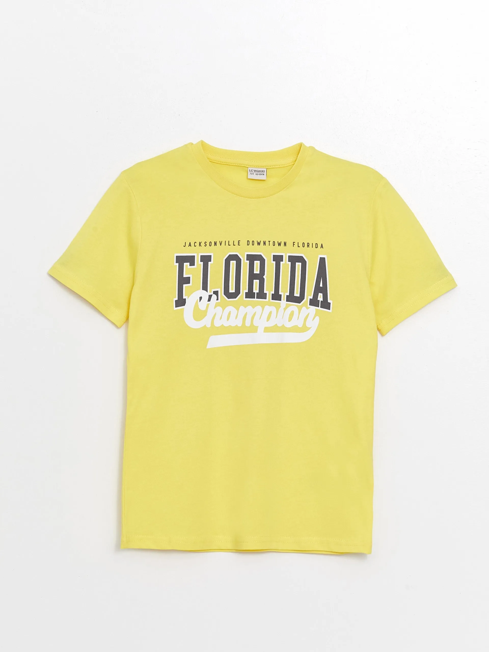 Crew Neck Printed Short Sleeve Boys T-Shirt