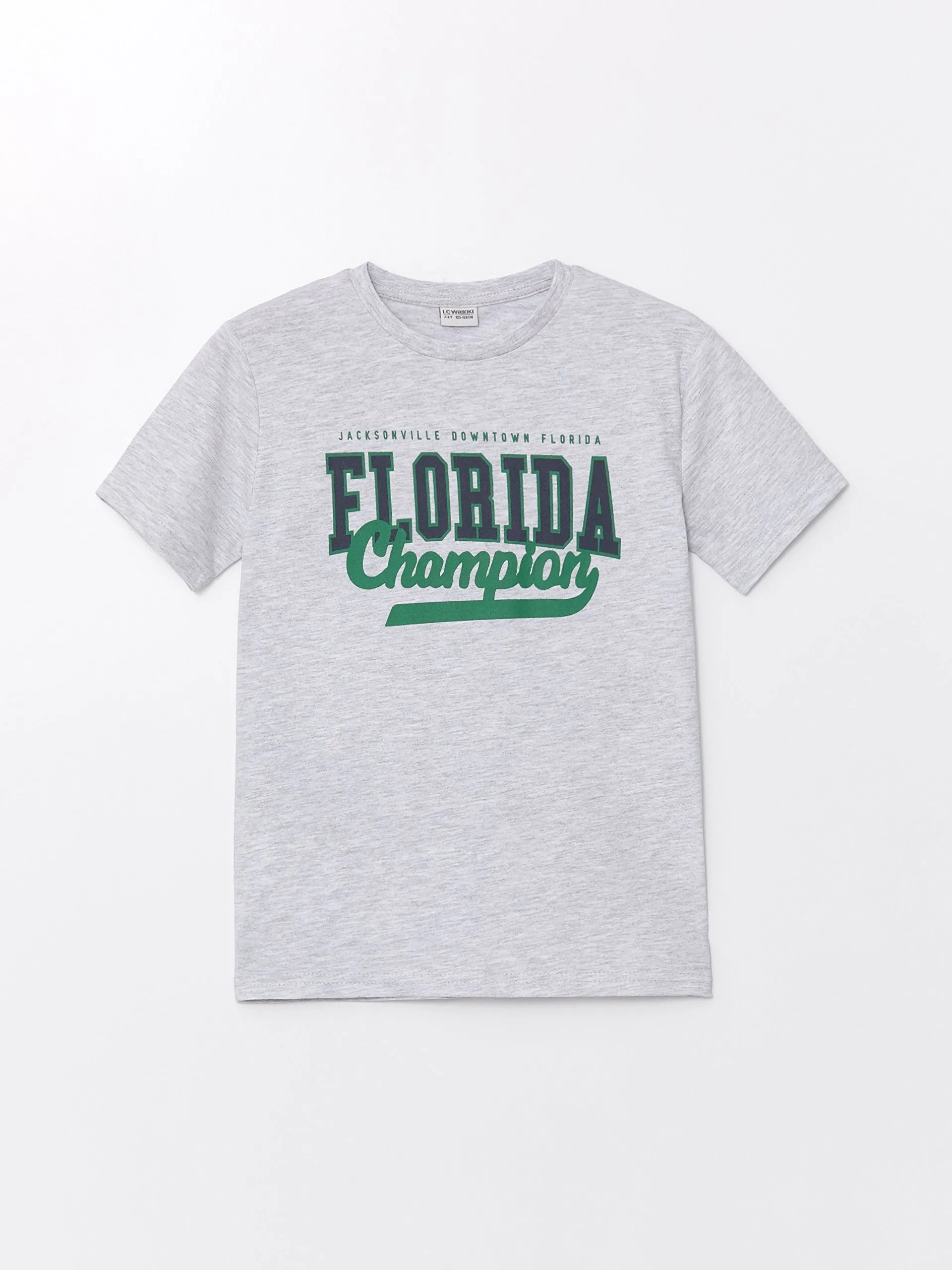 Crew Neck Printed Short Sleeve Boys T-Shirt