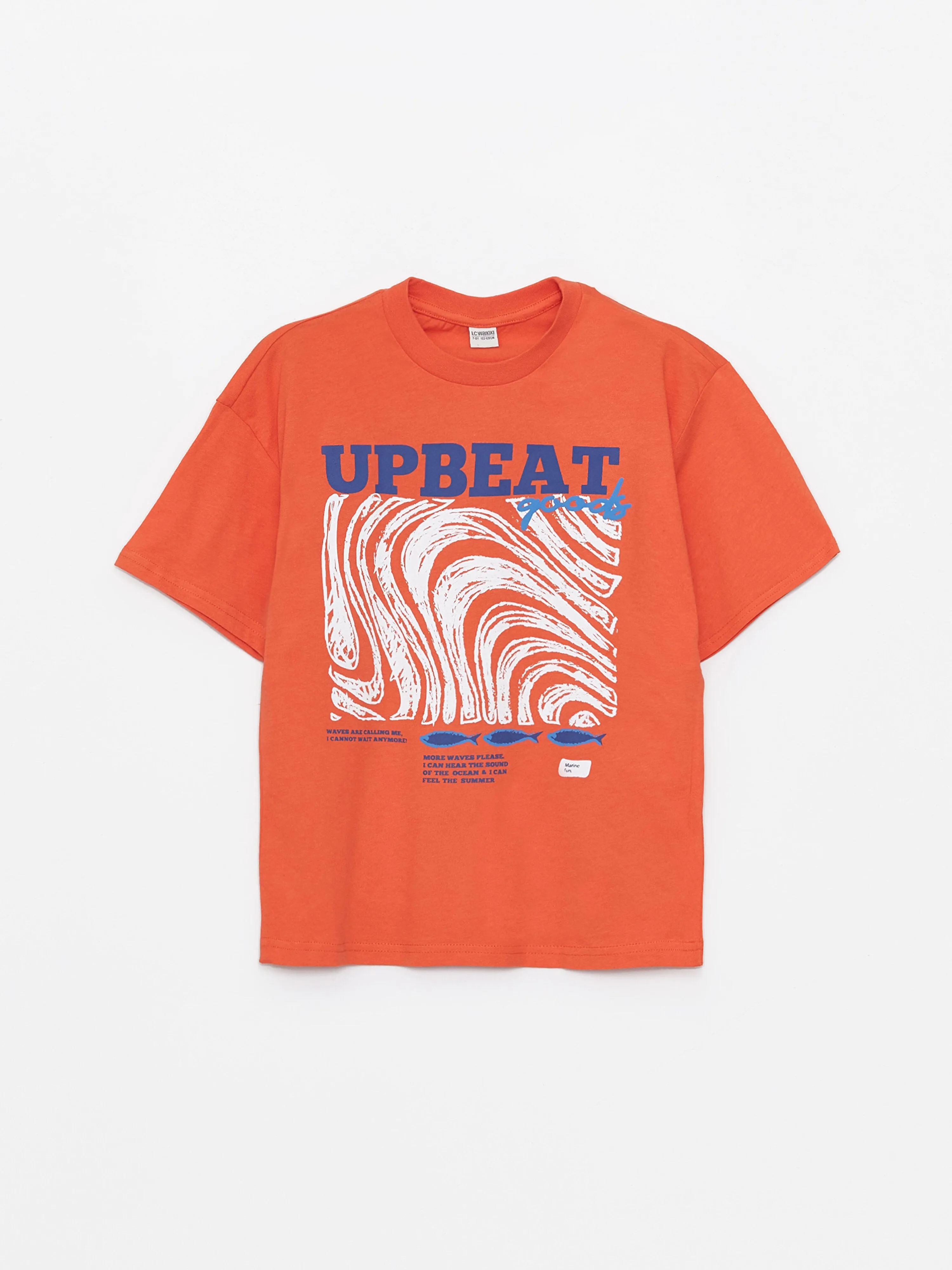Crew Neck Printed Short Sleeve Boys' T-Shirt