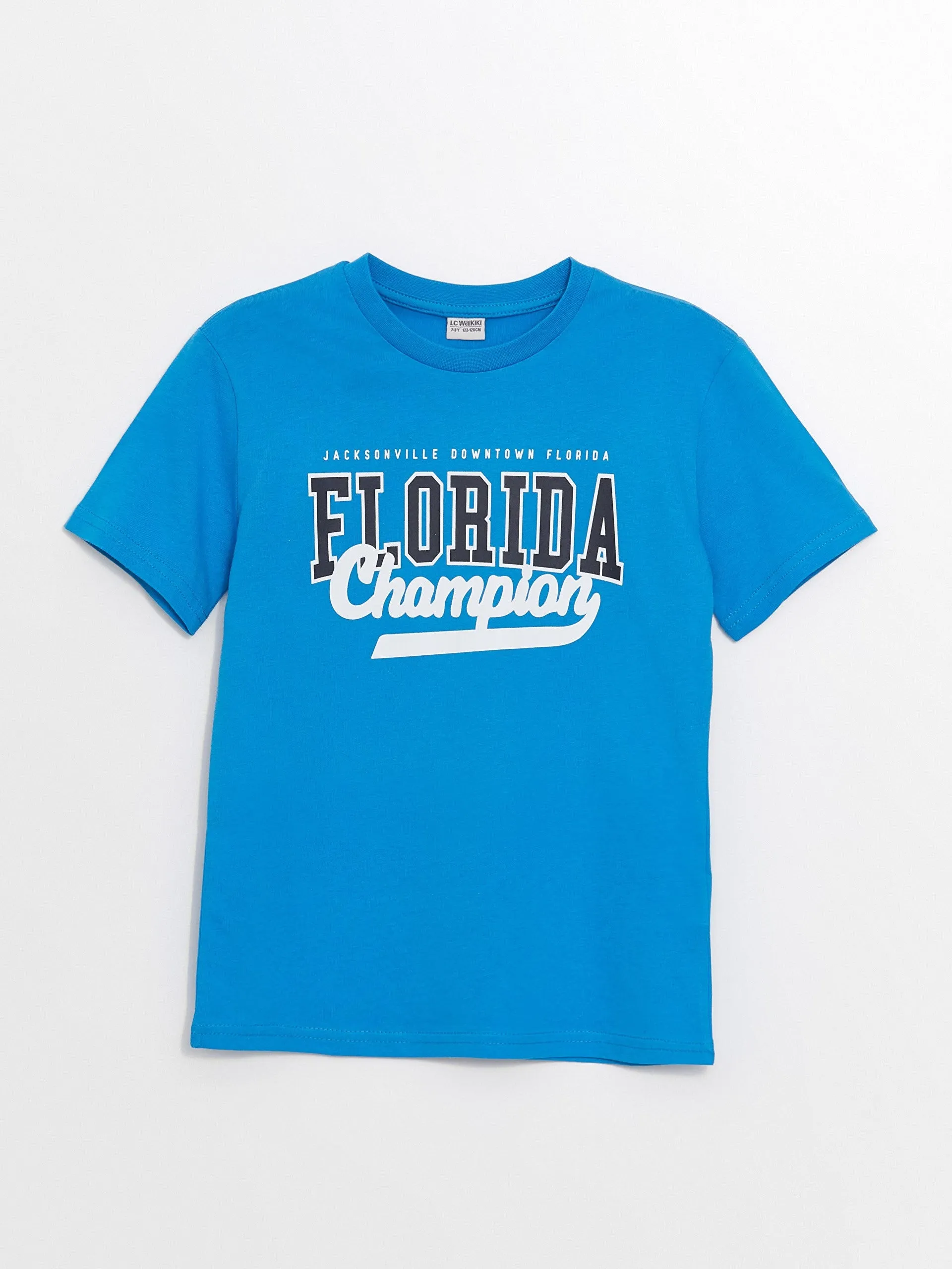 Crew Neck Printed Short Sleeve Boys T-Shirt