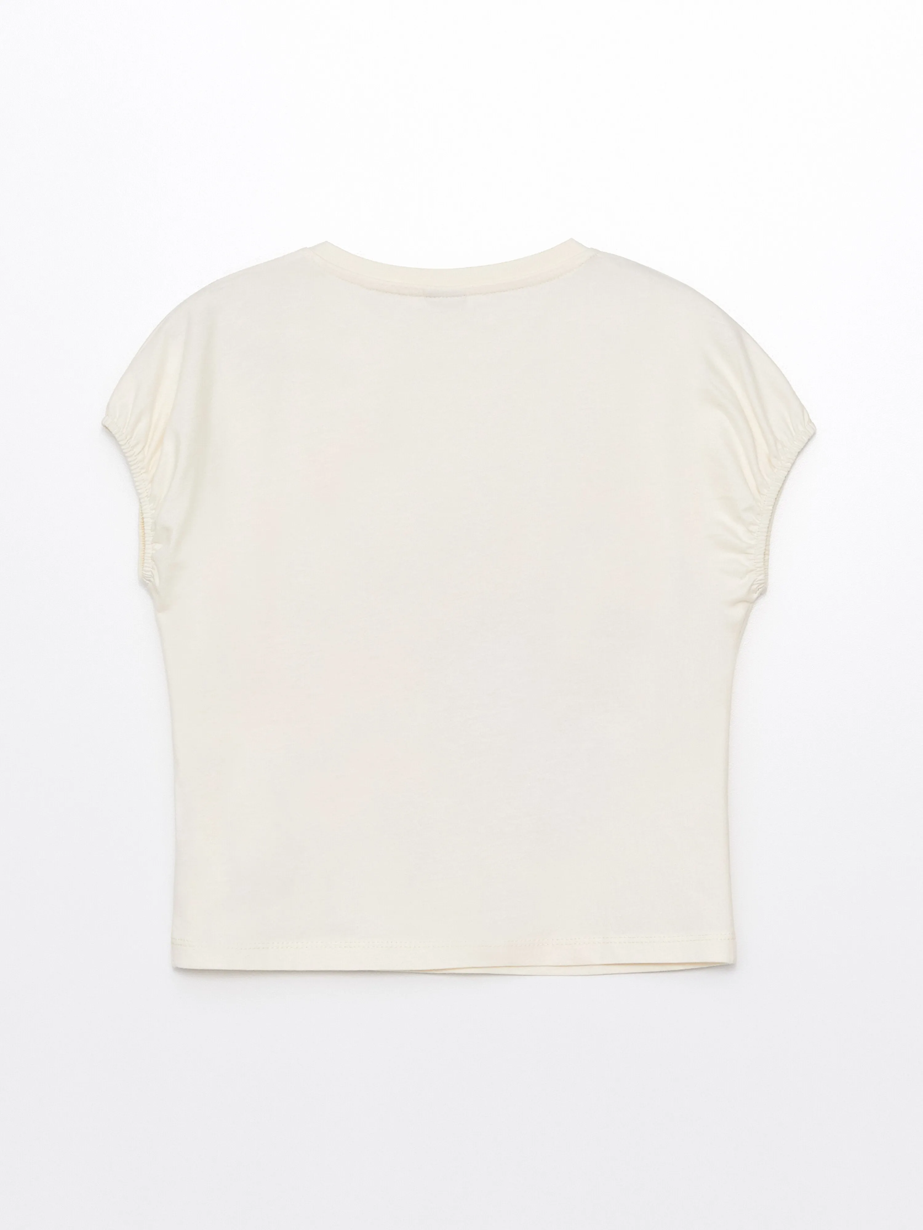 Crew Neck Printed Short Sleeve Girls T-Shirt