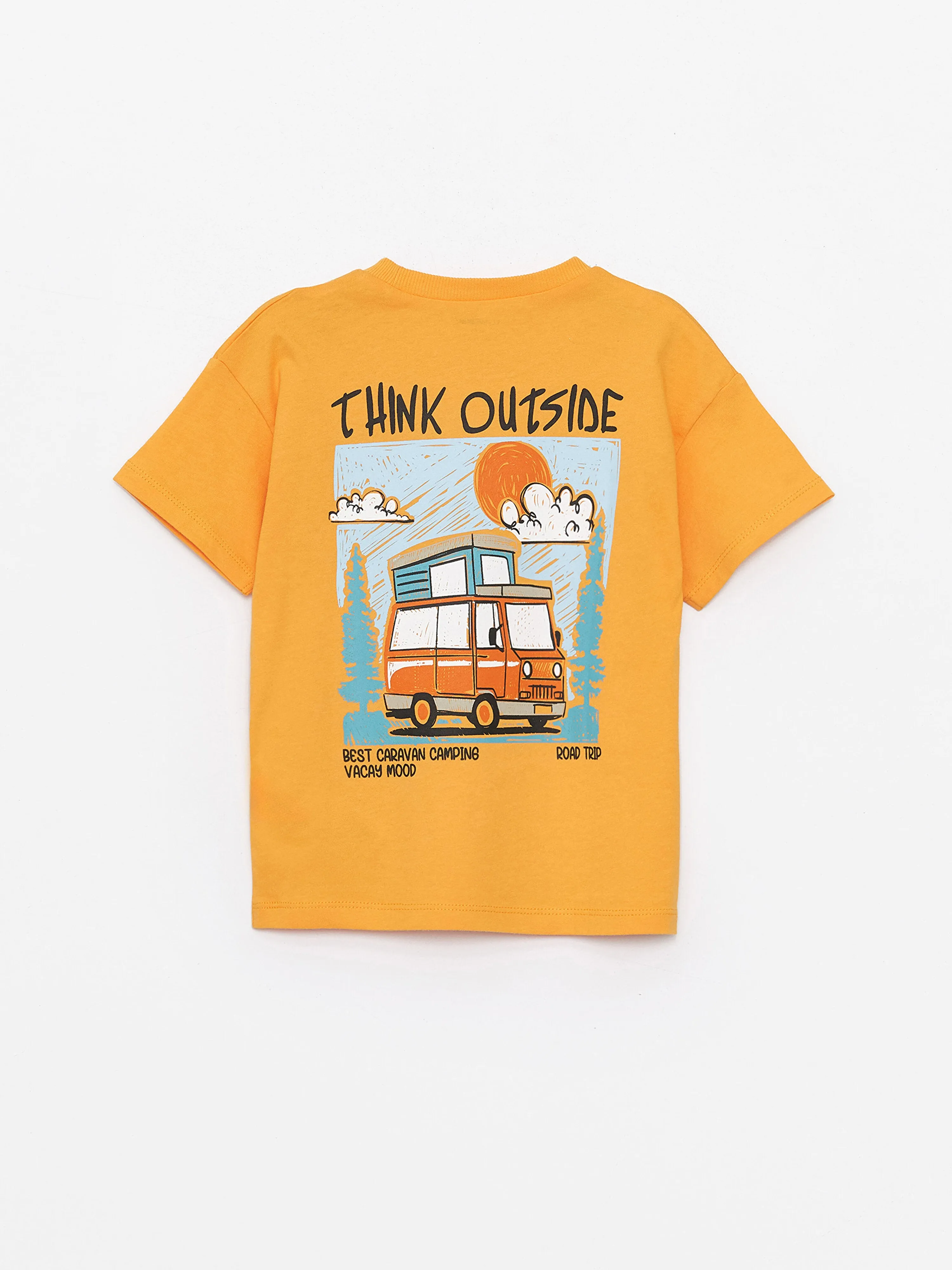 Crew Neck Short Sleeve Printed Baby Boy T-Shirt