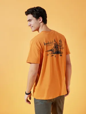 Crew Neck Short Sleeve Printed Combed Cotton Men T-Shirt