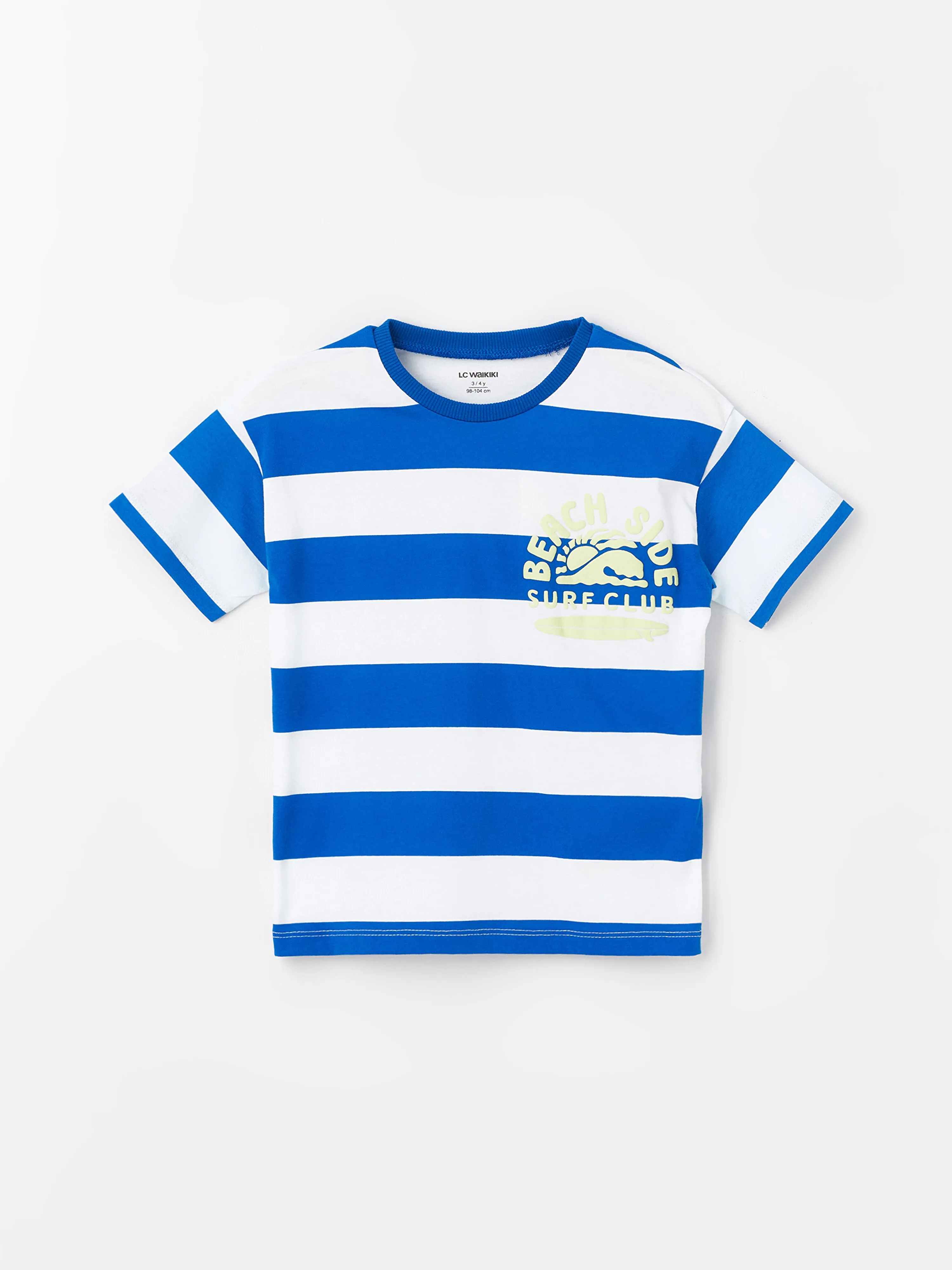 Crew Neck Short Sleeve Striped Baby Boy T-Shirt