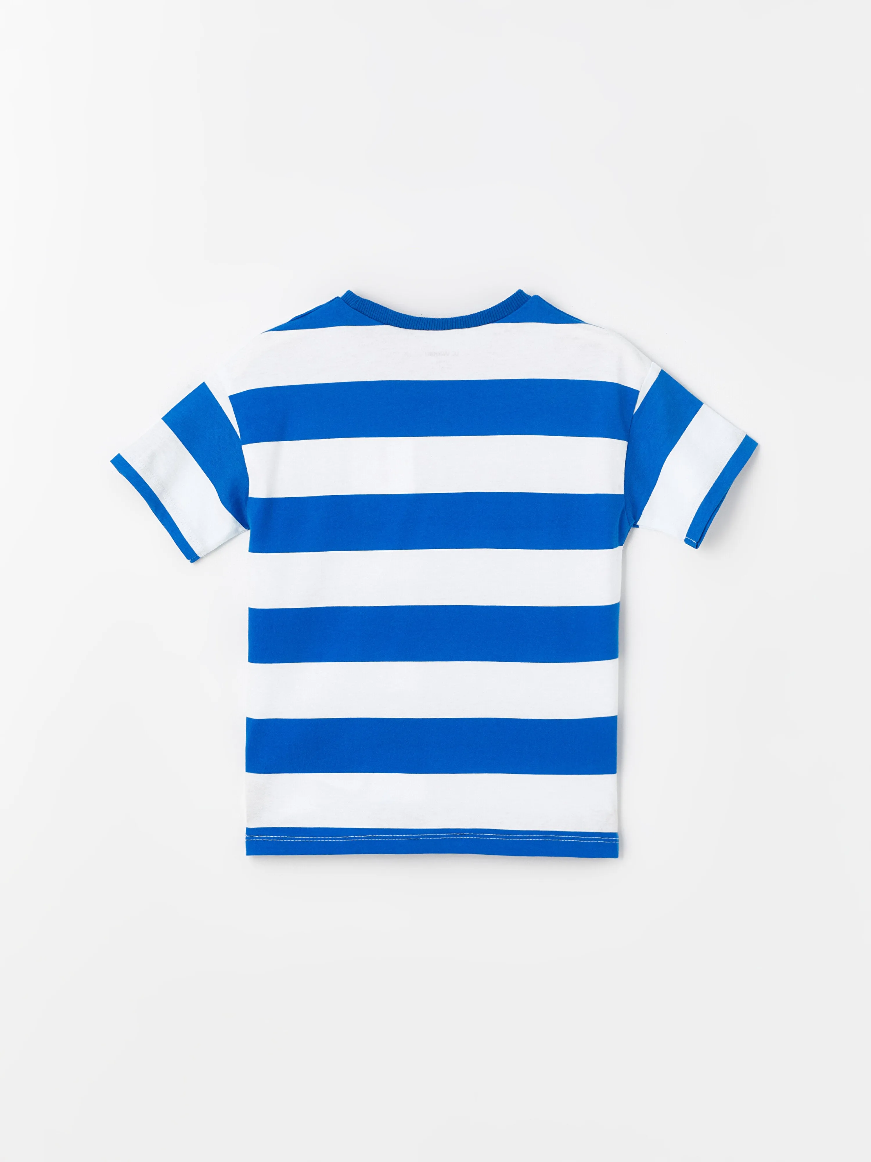 Crew Neck Short Sleeve Striped Baby Boy T-Shirt
