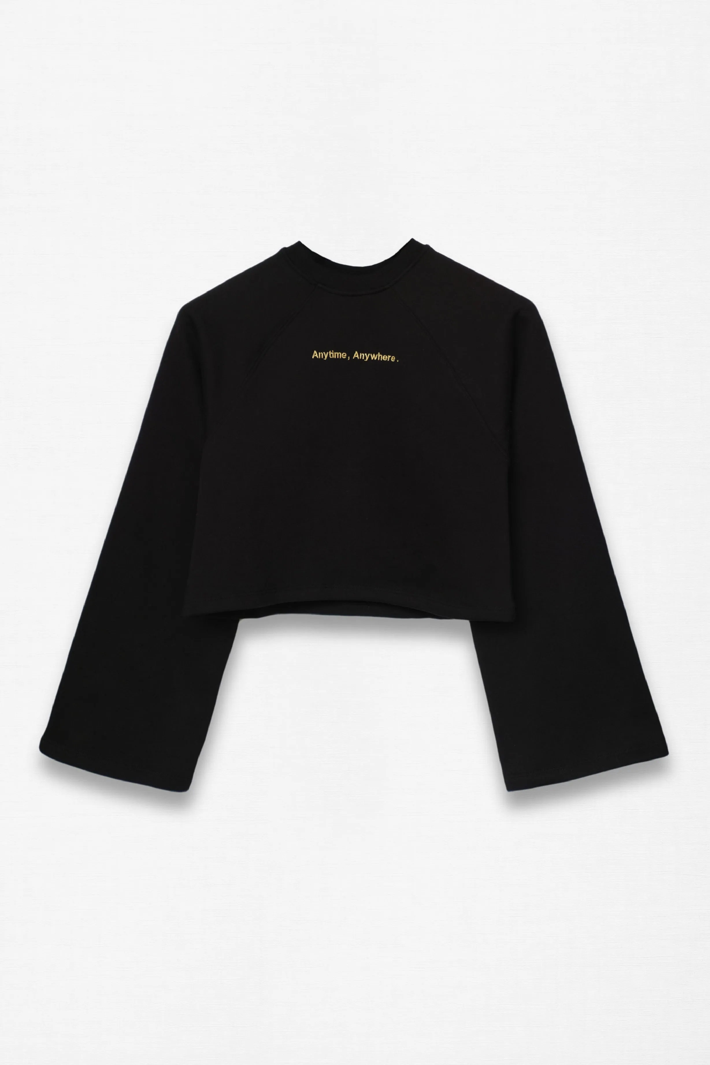 CROPPED EMBROIDERED SWEAT