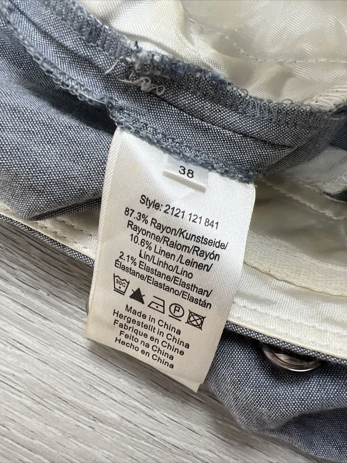 Day Birger et Mikkelsen Womens Grey Linen & Rayon Blend Dress Pants Size 38
