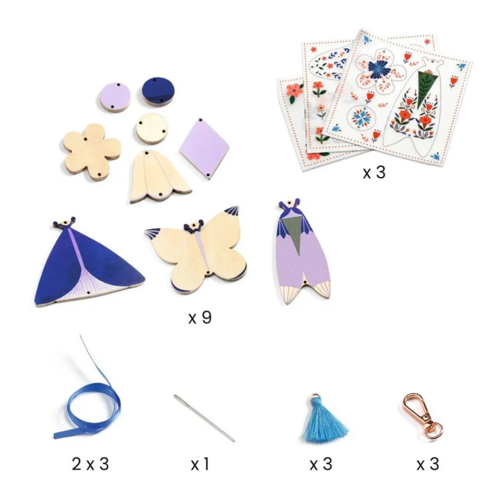 DO IT YOURSELF BUTTERFLIES BAG CHARMS