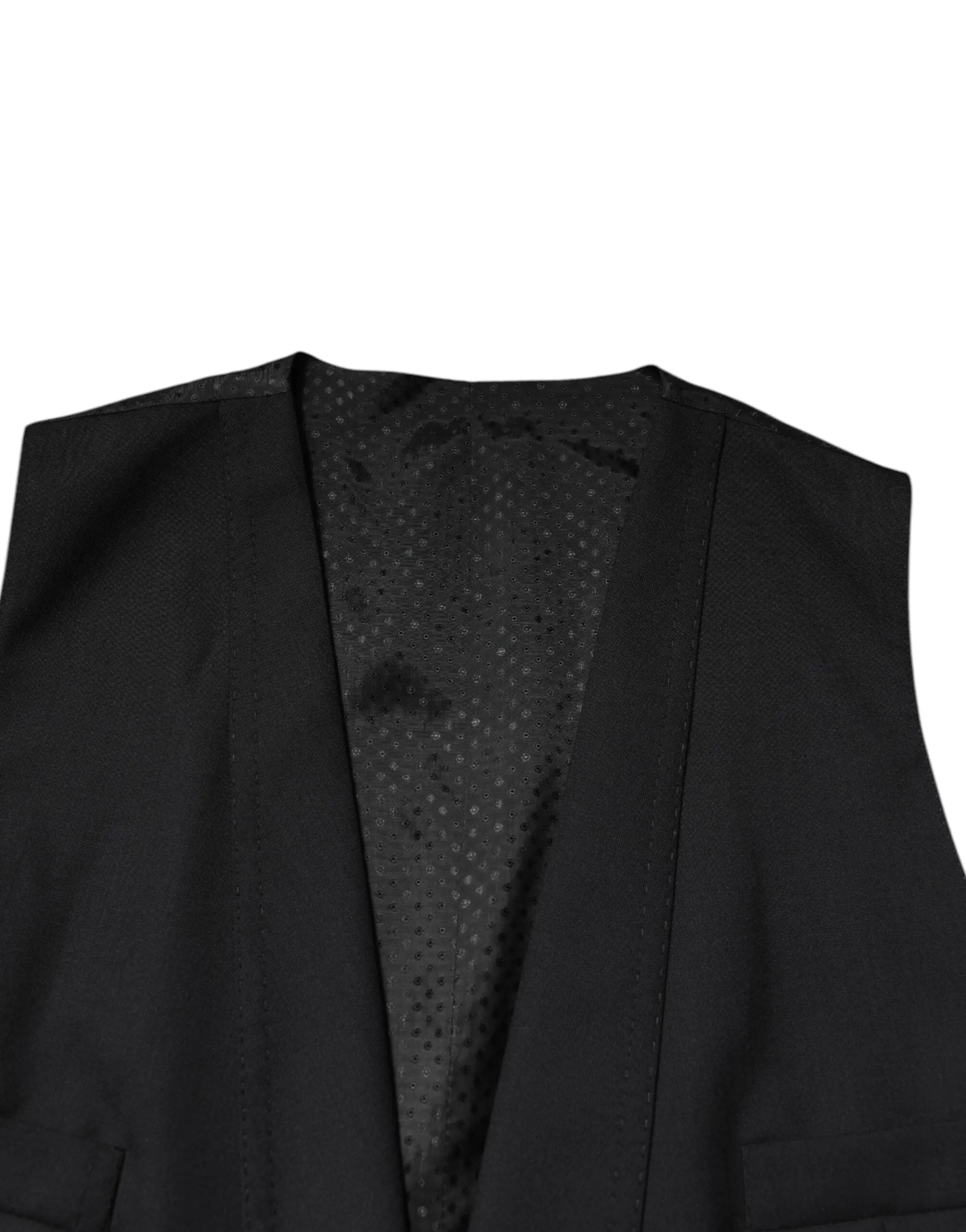 Dolce & Gabbana Black Single Breasted Formal 3 Piece Suit