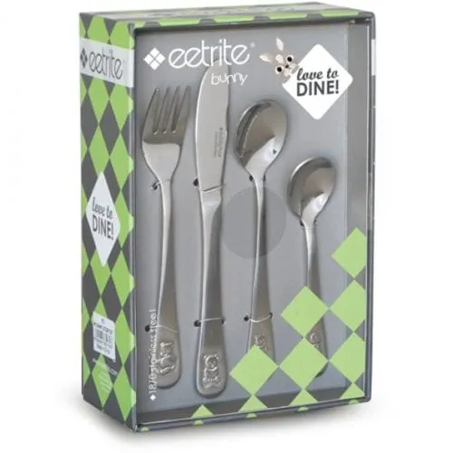 Eetrite Bunny Children's Cutlery Set, 4pc CK2