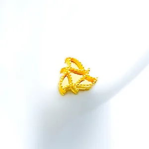 Elegant Bright Golden 21k Gold Earrings