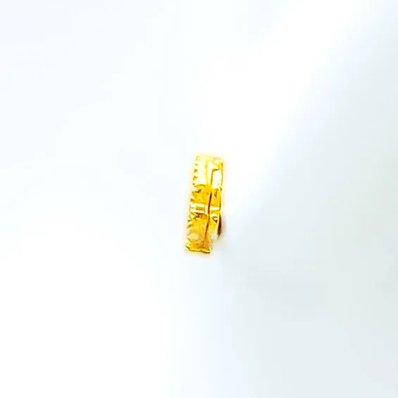 Elegant Bright Golden 21k Gold Earrings