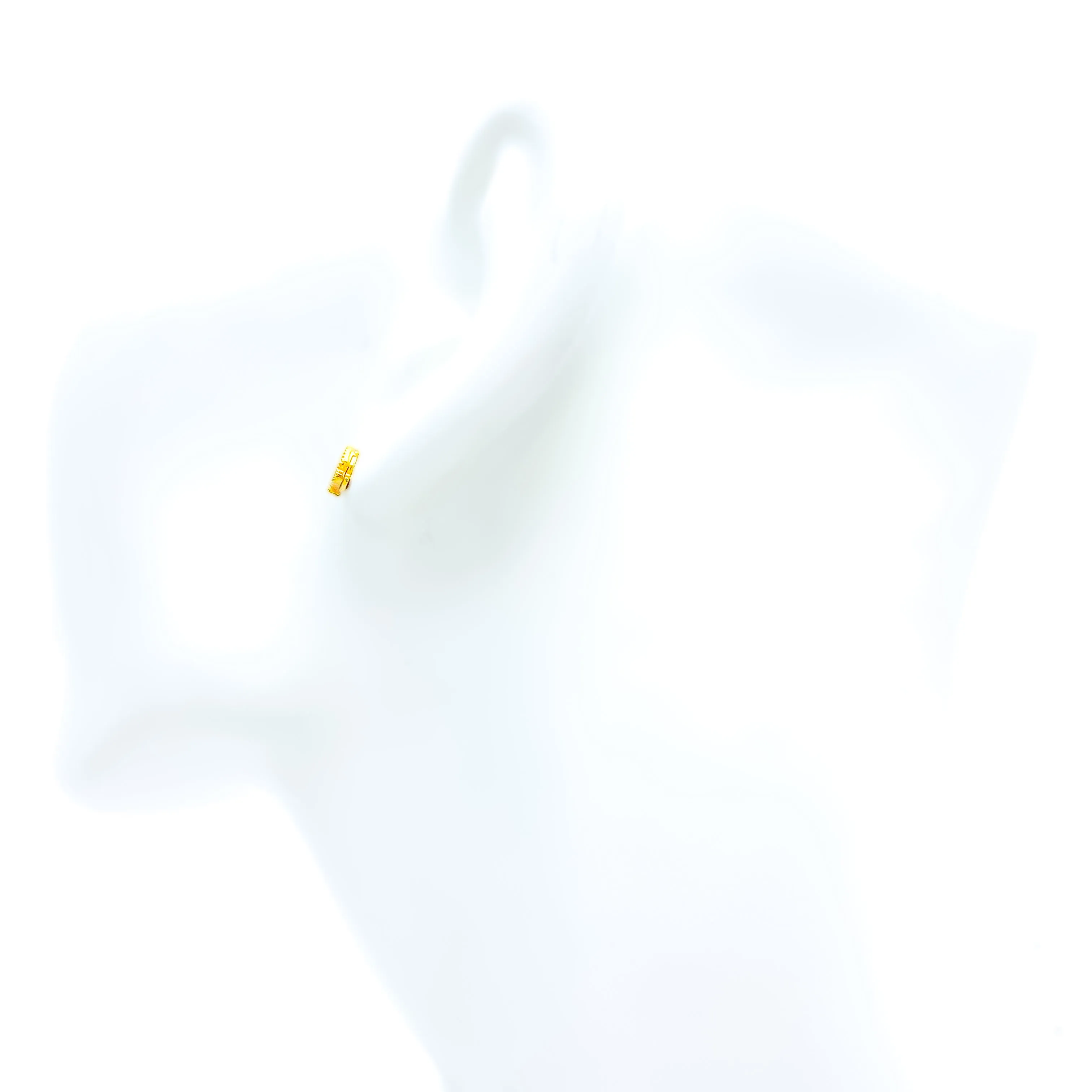 Elegant Bright Golden 21k Gold Earrings
