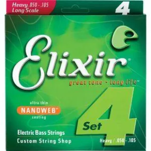 Elixir Nanoweb Heavy Electric Bass Strings