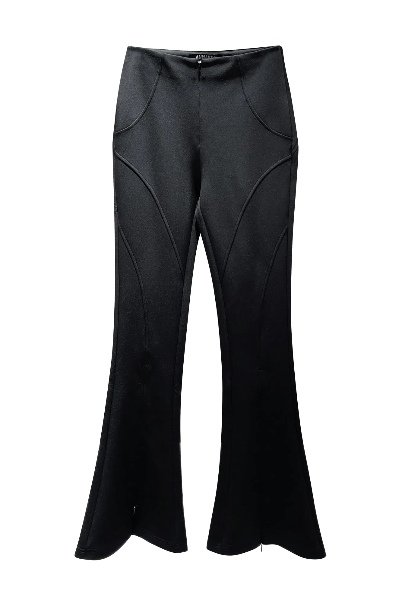 Four-pointed star split bootcut trousers