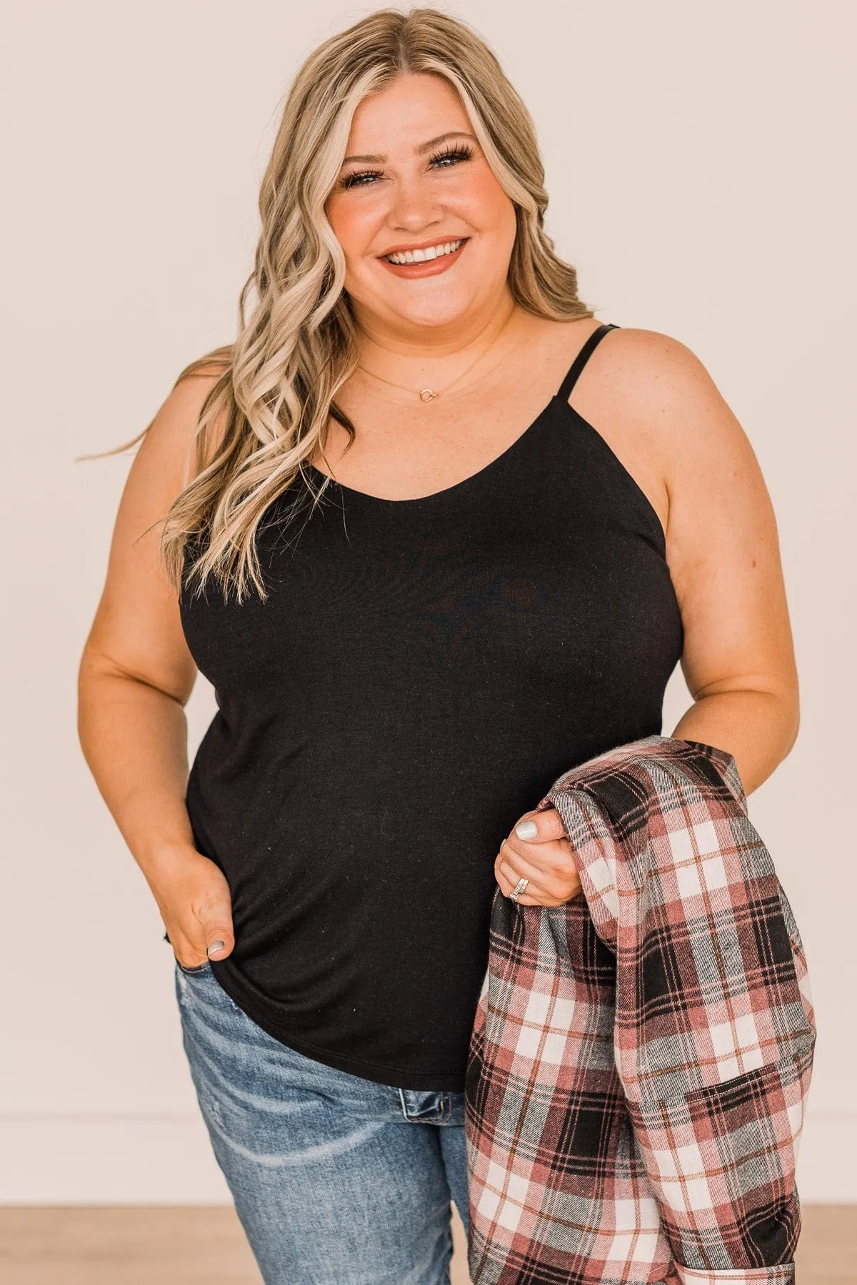 Full Of Spirit Tank Top- Black